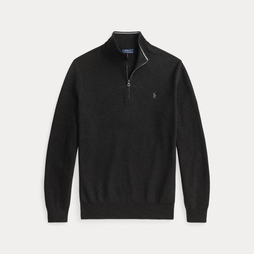 Grandes Tailles - Pull demi-zippé en coton piqué - Big & Tall - Modalova
