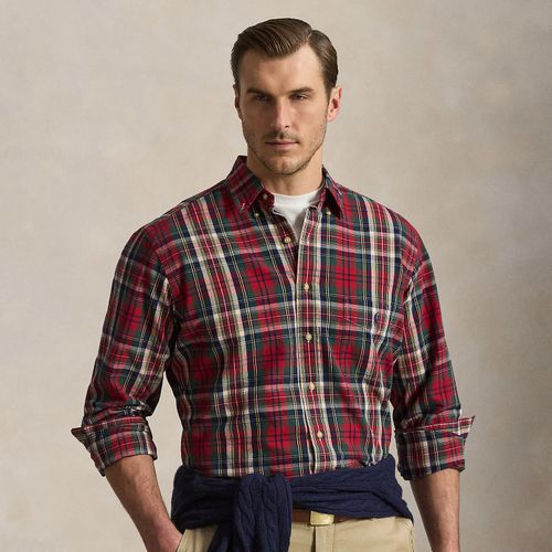 Grandes Tailles - Chemise Oxford grattée écossaise - Big & Tall - Modalova