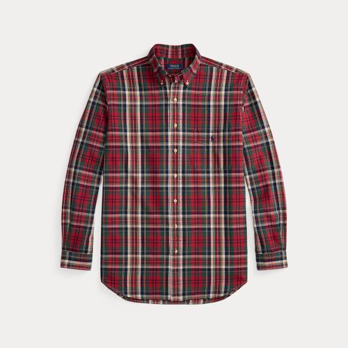 Grandes Tailles - Chemise Oxford grattée écossaise - Big & Tall - Modalova