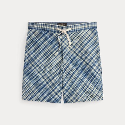 Short écossais tissé indigo - RRL - Modalova
