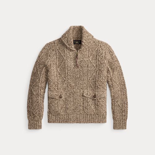 Pull zippé torsadé en laine mélangée - RRL - Modalova