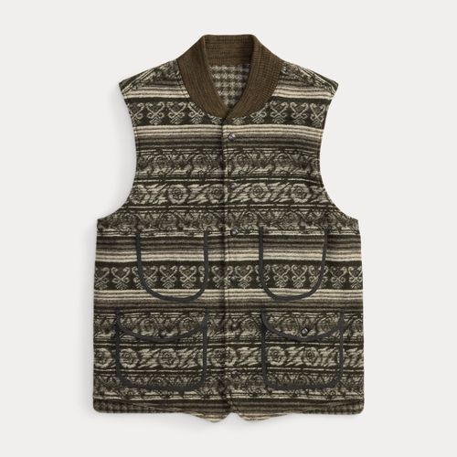 Gilet réversible jacquard maille double - RRL - Modalova