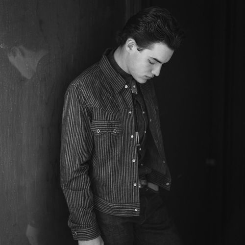 Veste rayée en jacquard indigo - RRL - Modalova