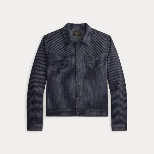 Veste rayée en jacquard indigo - RRL - Modalova