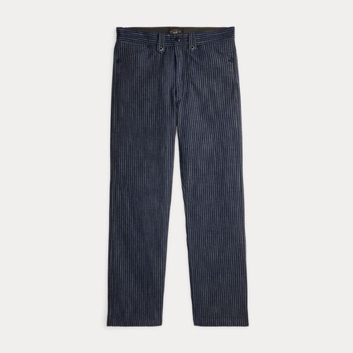 Pantalon d'officier rayé jacquard indigo - RRL - Modalova