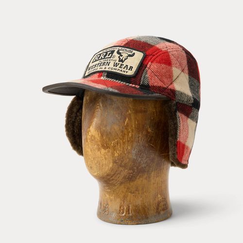 Casquette à rabats laine et peau lainée - RRL - Modalova