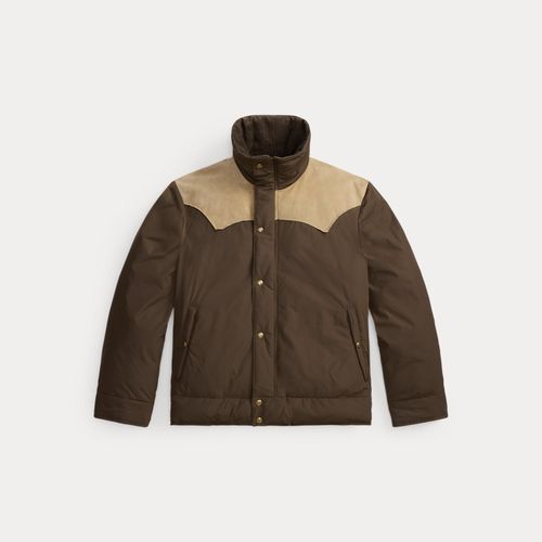 Veste western à empiècements en cuir - RRL - Modalova