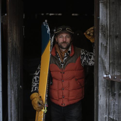 Gilet matelassé à empiècements en daim - RRL - Modalova