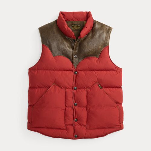Gilet matelassé à empiècements en daim - RRL - Modalova
