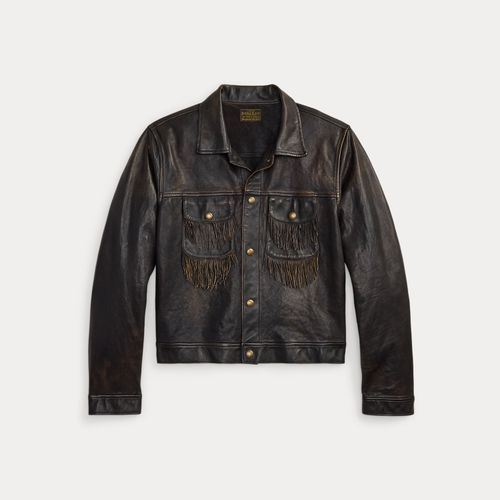 Veste en cuir à franges - RRL - Modalova