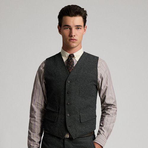 Gilet en laine et coton à chevrons - RRL - Modalova