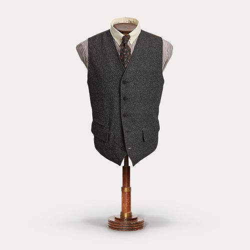 Gilet en laine et coton à chevrons - RRL - Modalova