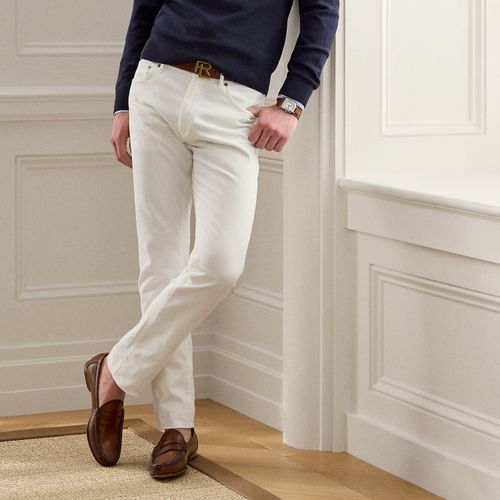 Pantalon Slim Fit en sergé stretch - Purple Label - Modalova
