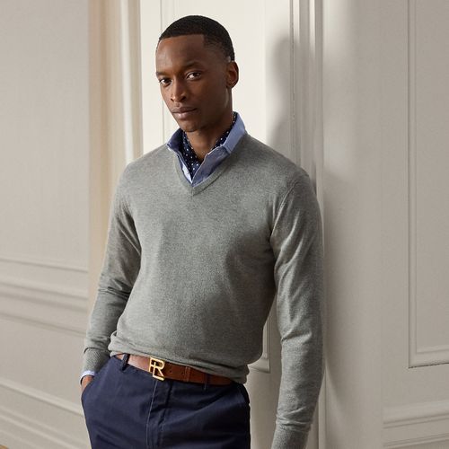 Pull col en V cachemire - Purple Label - Modalova