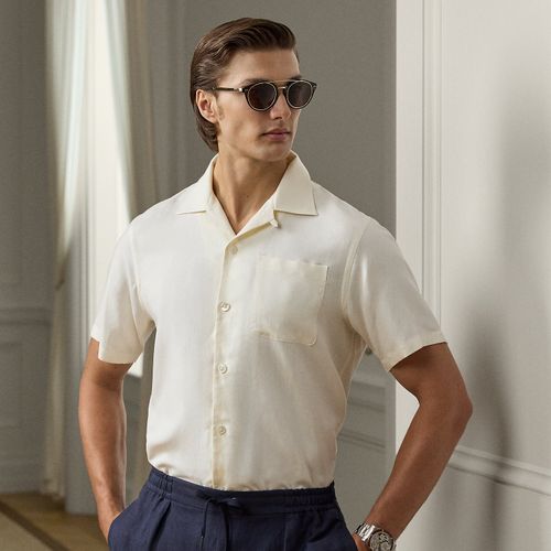 Chemise camp en soie et lin - Purple Label - Modalova