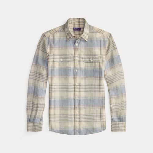Chemise écossaise en lin - Purple Label - Modalova