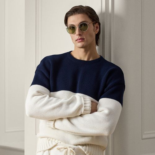 Pull Relaxed Fit en color-block - Purple Label - Modalova