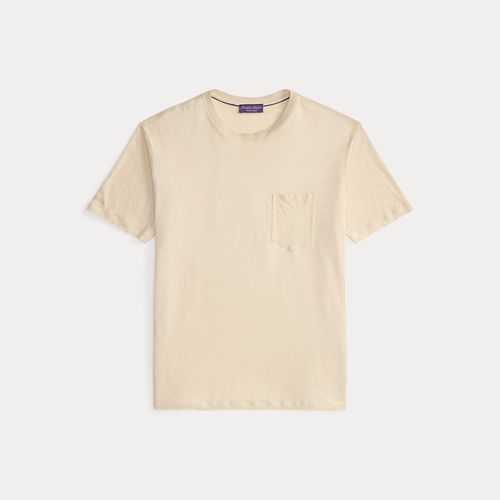 T-shirt à poche en jersey de lin - Purple Label - Modalova