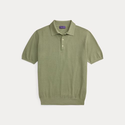 Pull polo en soie mélangée - Purple Label - Modalova