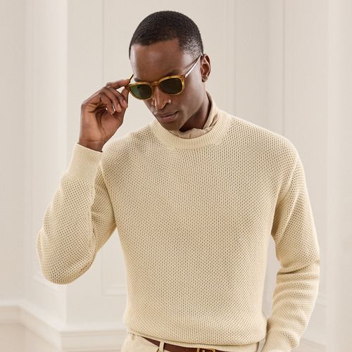 Pull Relaxed Fit en coton nid d'abeille - Purple Label - Modalova