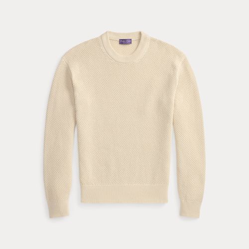 Pull Relaxed Fit en coton nid d'abeille - Purple Label - Modalova