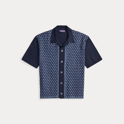Cardigan à manches courtes soie et coton - Purple Label - Modalova