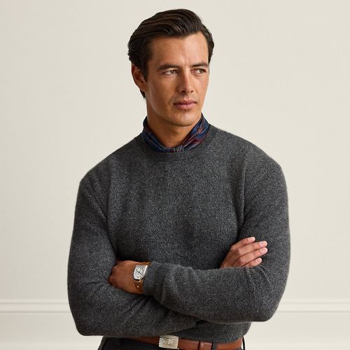 Pull en cachemire œil-de-perdrix - Purple Label - Modalova