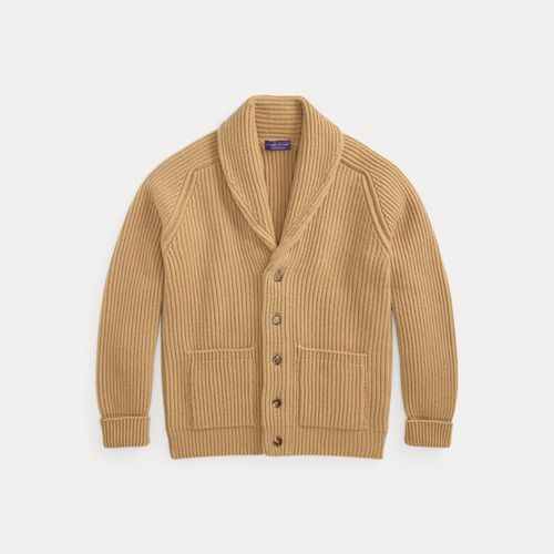 Cardigan texturé col châle en cachemire - Purple Label - Modalova