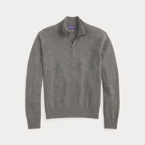 Pull demi-zippé texturé en cachemire - Purple Label - Modalova