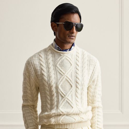 Pull en tricot d'Aran en cachemire - Purple Label - Modalova