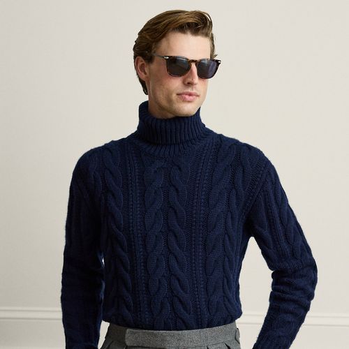 Pull à col roulé en cachemire torsadé - Purple Label - Modalova