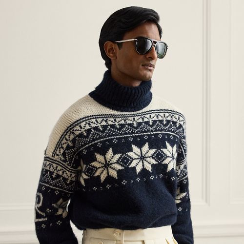 Pull col roulé en cachemire et mohair - Purple Label - Modalova