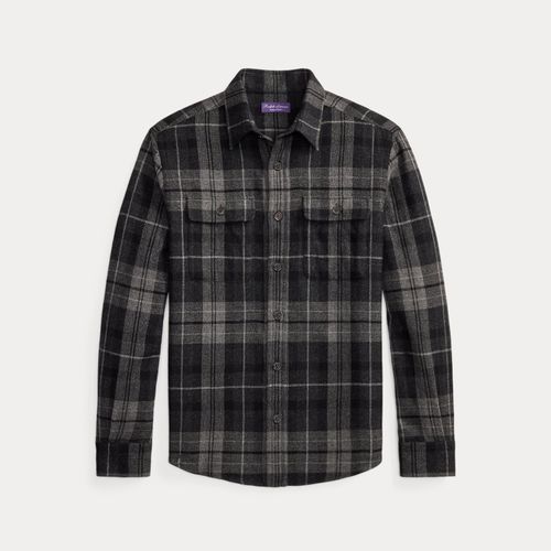 Chemise écossaise en laine et cachemire - Purple Label - Modalova