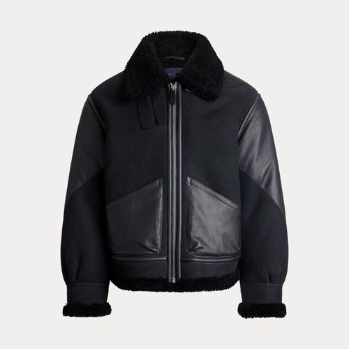 Veste d'aviateur Lutton en peau lainée - Purple Label - Modalova