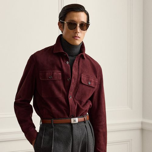 Surchemise Calloway en daim - Purple Label - Modalova