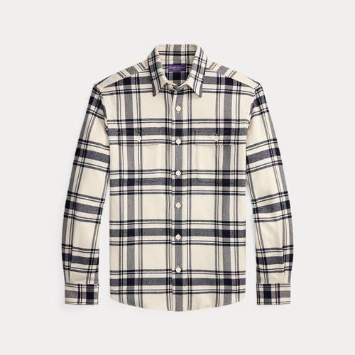 Chemise écossaise en cachemire et coton - Purple Label - Modalova