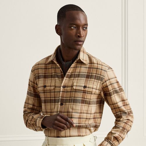 Chemise écossaise en flanelle - Purple Label - Modalova