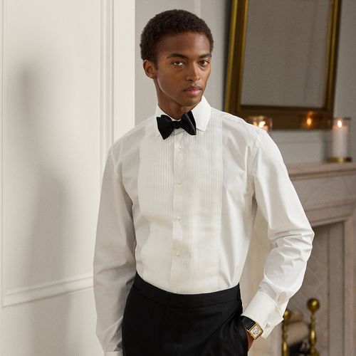 Chemise de smoking avec plastron plissé et poignet mousquetaire - Purple Label - Modalova