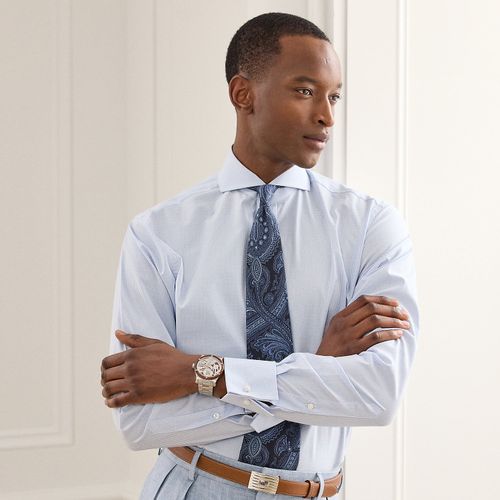 Chemise tattersall poignet mousquetaire - Purple Label - Modalova