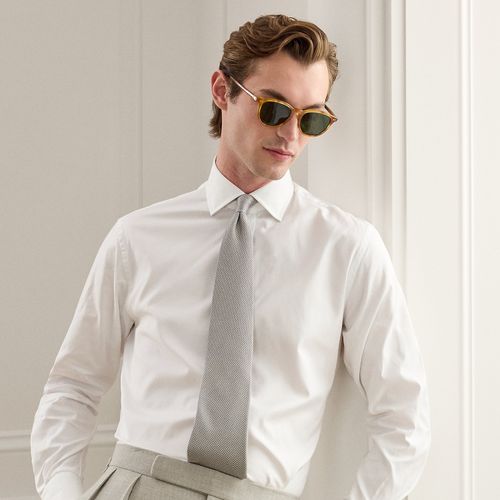 Chemise Oxford texturée à losanges - Purple Label - Modalova