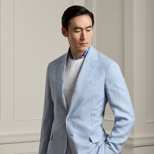 Veste Hadley faite main en soie et lin - Purple Label - Modalova