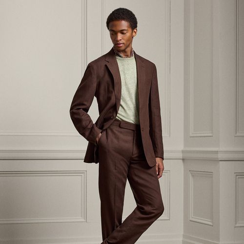 Pantalon Gregory fait main soie et lin - Purple Label - Modalova