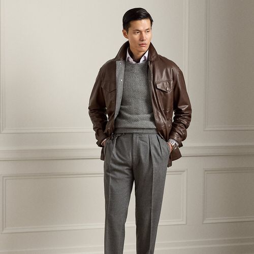 Pantalon Gregory fait main en flanelle - Purple Label - Modalova