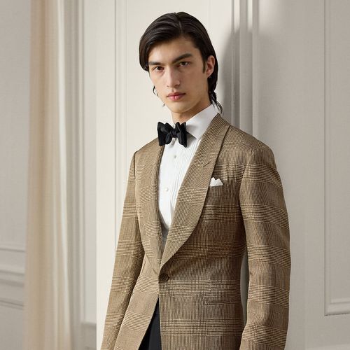 Blazer Kent prince-de-galles en soie - Purple Label - Modalova