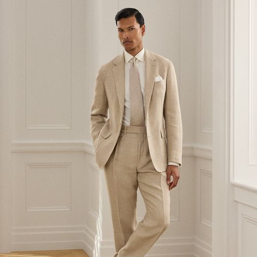 Pantalon Gregory fait main lin et soie - Purple Label - Modalova