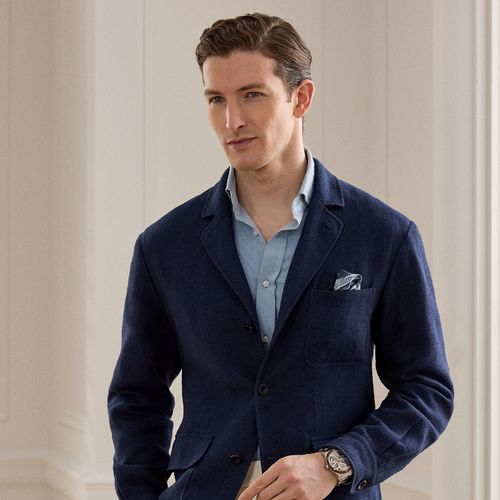 Veste à chevrons confectionnée à la main - Purple Label - Modalova