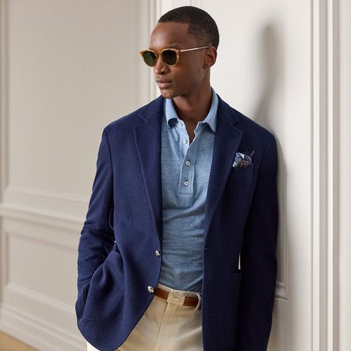 Veste Hadley faite main à chevrons - Purple Label - Modalova