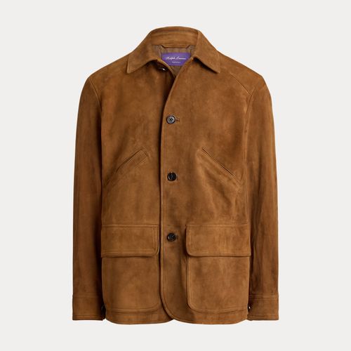 Veste utilitaire en daim faite main - Purple Label - Modalova