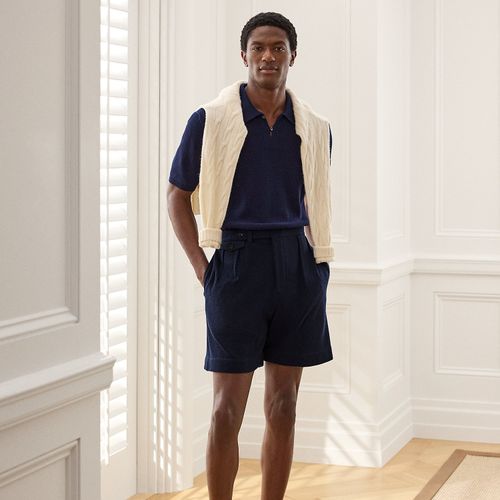 Short fait main en tissu à chevrons - Purple Label - Modalova