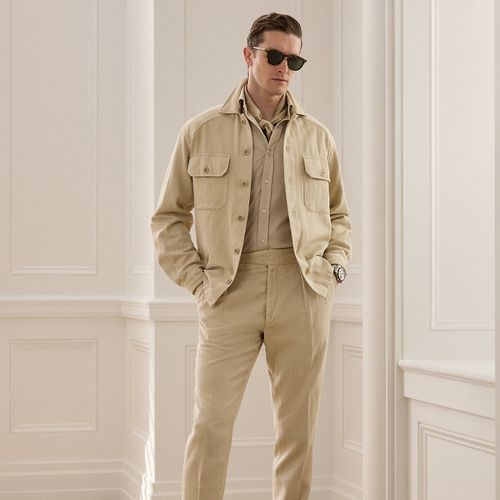 Pantalon fait main en coton et lin - Purple Label - Modalova